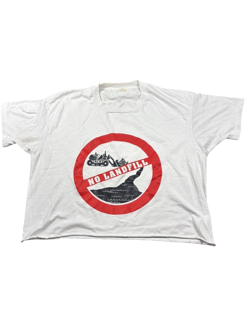 No Landfill 80’s Environmental Single Stitch Cropped T-Shirt